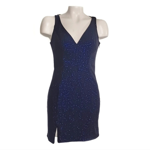 Dave & Johnny Open Strappy Back Cocktail Dress Going Out Bodycon Clubbing Y2K S - Picture 2 of 4